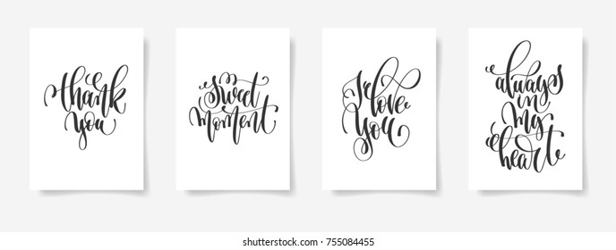 Set Vector Bakery Lettering Posters Greeting Stock Vector (Royalty Free ...