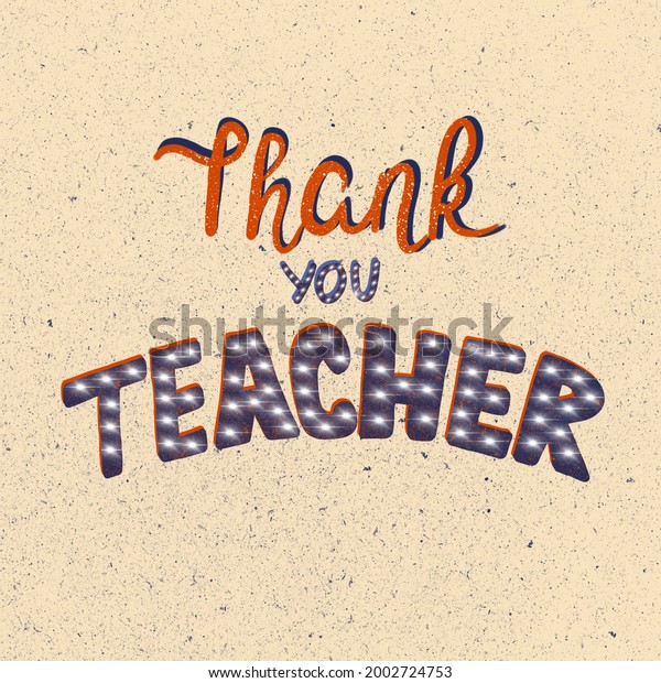 Thank You Teacher Card School Poster Stock Illustration 2002724753 ...