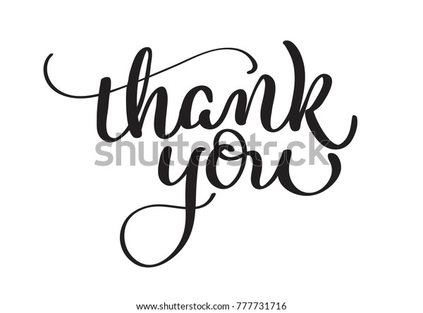 Thank You Text Isolated On White Stock Illustration 777731716 ...