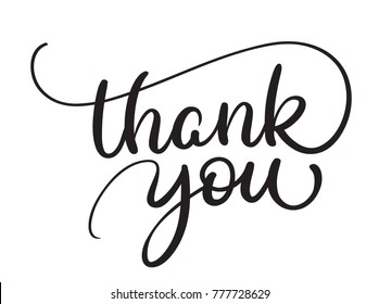Thank You Text On White Background Stock Vector (Royalty Free ...