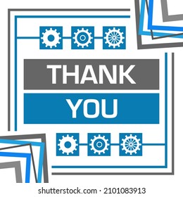 Thank You Text Written Over Blue Stock Illustration 2101083913 ...