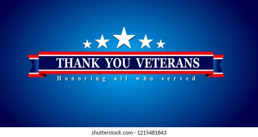 Thank You Veterans Day web banner, poster