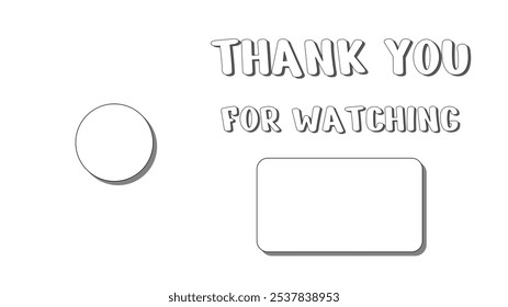 Thank you for watching animated text, video outro, end screen animation - Powered by Shutterstock