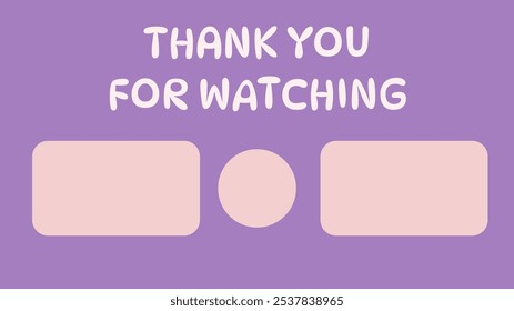 Thank you for watching animated text, video outro, end screen animation - Powered by Shutterstock