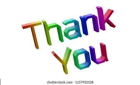 Thank You Word 3d Rendered Text Stock Illustration 1157932528 ...