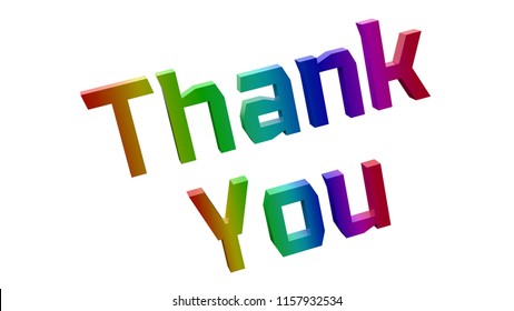 Thank You Word 3d Rendered Text Stock Illustration 1157932534 ...