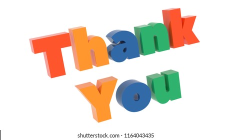 Thank You Word 3d Rendered Text Stock Illustration 1164043435 ...