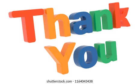 Thank You Word 3d Rendered Text Stock Illustration 1164043438 ...