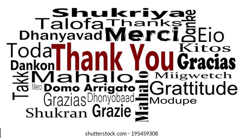 Thank You Word Cloud Stock Illustration 195459308 | Shutterstock