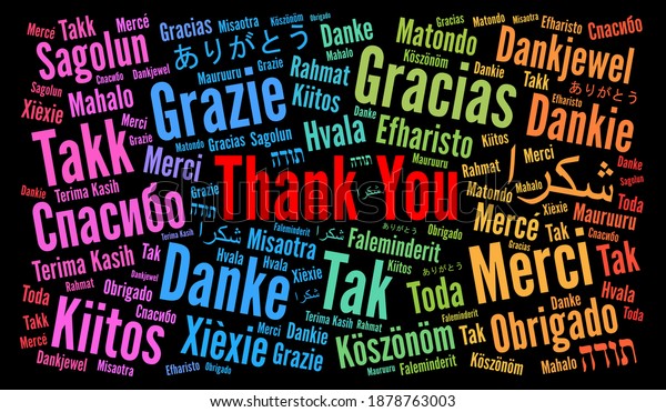 Thank You Word Cloud Concept Different Stock Illustration 1878763003 ...