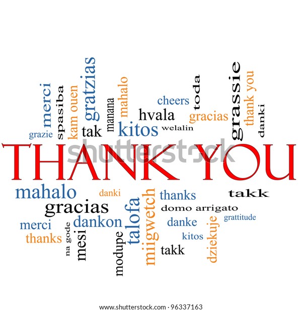 Thank You Word Cloud Concept Great Stock Illustration 96337163 ...