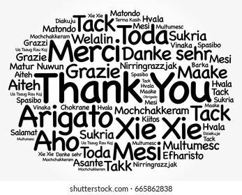 Thank You Word Cloud Different Languages Stock Illustration 665862838 ...