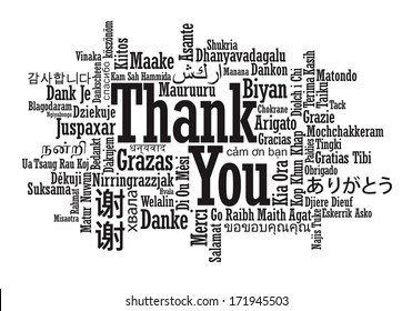 Thank You Word Cloud Illustration