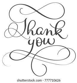 Thank You Words On White Background Stock Illustration 777710626 ...