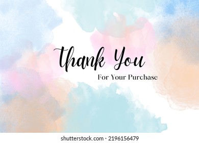 Thank You For Your Purchase Giftcard Template Printable Design - Powered by Shutterstock