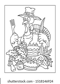 Thanksgiving Coloring Page For Kids