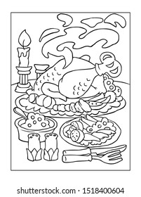 Thanksgiving Coloring Page For Kids