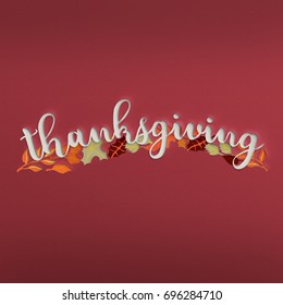 Thanksgiving: Paper Cutout Text Effect