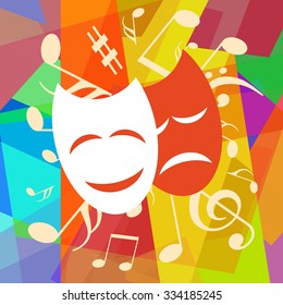 324 Drama masks musical notes Images, Stock Photos & Vectors | Shutterstock