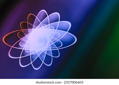 theme of physics, atomic nucleus, cosmos, astronomy