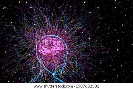 the theme of this image is the light of consciousness and the connection of everything with everything