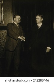 Theodore Roosevelt And Hiram Johnson, Shaking Hands After Being Nominated As Presidential Candidates For The Progressive Or Bull Moose Party. 1912.