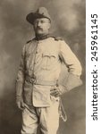 Theodore Roosevelt in the uniform of an Army Colonel during the Spanish American War. Commanded a volunteer regiment of 