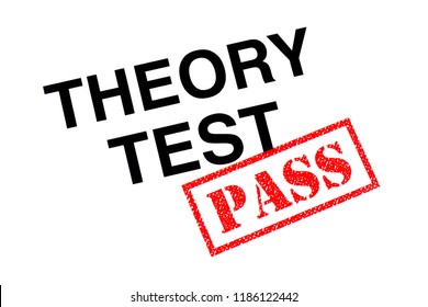 A Theory Test Heading Stamped With A Red PASS Rubber Stamp.