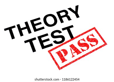 A Theory Test Heading Stamped With A Red PASS Rubber Stamp.