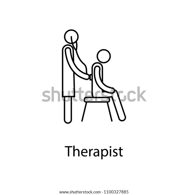 Therapist Icon Element Medicine Icon Name Stock Illustration