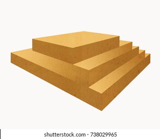 There Is An Impossible Staircase. White Background.