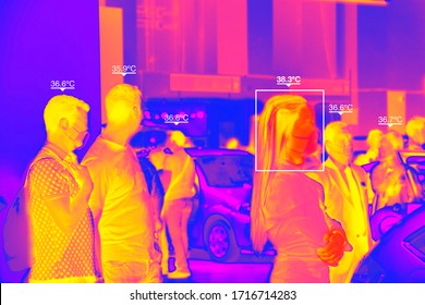 Thermal Camera To Control Body Temperature Due To The Coronavirus Pandemic, Illustration