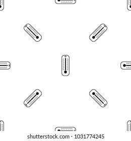 Thermometer pattern repeat seamless in black color for any design. geometric illustration