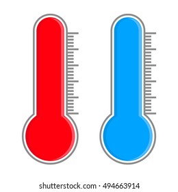 Thermometer Icon Temperature Symbol Different Levels Stock Vector 