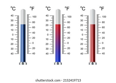 Thermometer Temperature Tool Measuring Hot Cold Stock Illustration ...