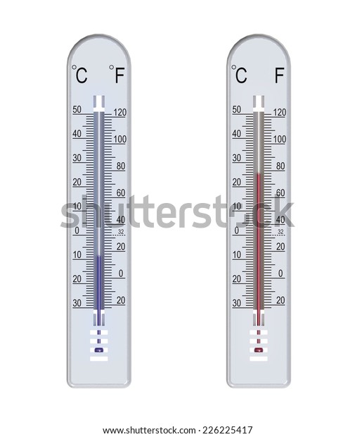 Thermometer Two Variants Temperature Below Zero Stock Illustration ...