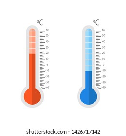 Thermometers Set Cold Hot On White Stock Illustration 1426717142 ...