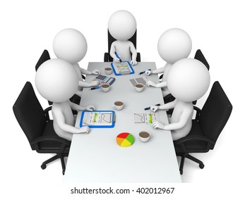 These 3d People Meeting Stock Illustration 402012967 | Shutterstock