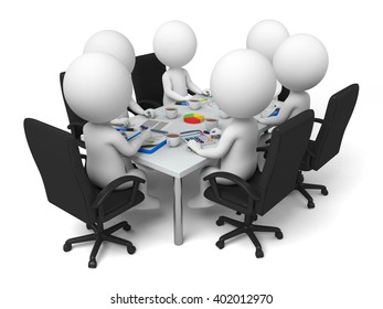 These 3d People Meeting Stock Illustration 402012970 | Shutterstock