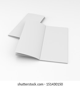 Thick Blank Catalog Or Brochure In Dl Size. Render