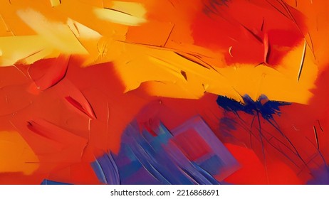 Thick Paint Strokes Abstract Colorful Wallpaper Illustration