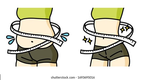 Thick and slim waist comparison