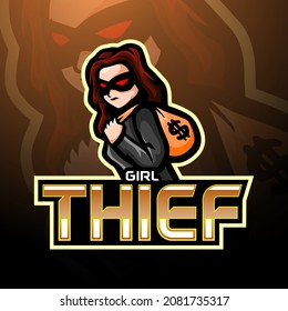 Thief esport logo mascot design