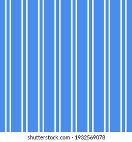 Thin Vertical White Stripes On A Light Blue Background. Seamless Striped Pattern.

