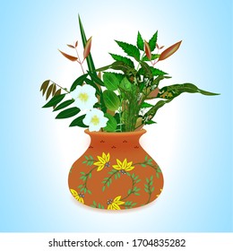 Thingyan Myanmar Traditional Assorted Flower Pot