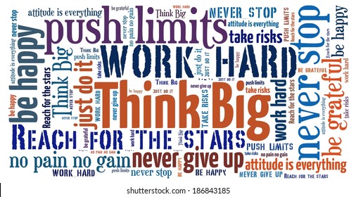 Think Big In Word Collage