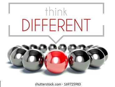 Think different business unique concept