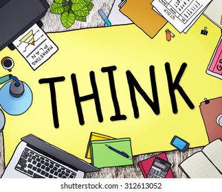 Think Idea Creative Intelligence Solution Concept