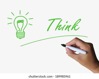 Think Lightbulb Meaning Thinking Learning and Solving