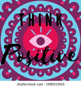 Think Positive, Positive Attitude, Abstract Art